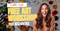 Maximalist Art Workshop Facebook Event Cover template