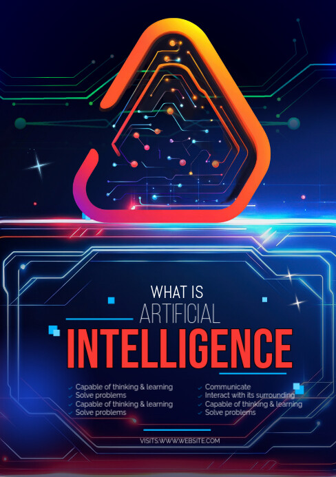 Maximalist Artificial Intelligence Flyer A5 template