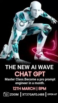 Black Maximalist Artificial Intelligence  Instagram Reel รีลบน Instagram Template