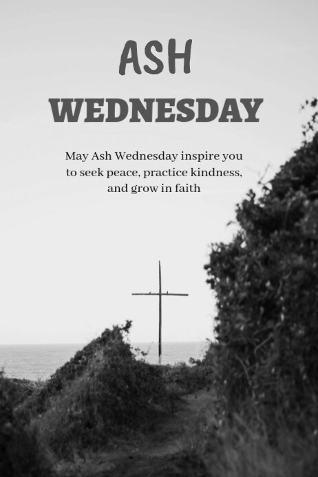 Maximalist Ash Wednesday Poster 海报 template