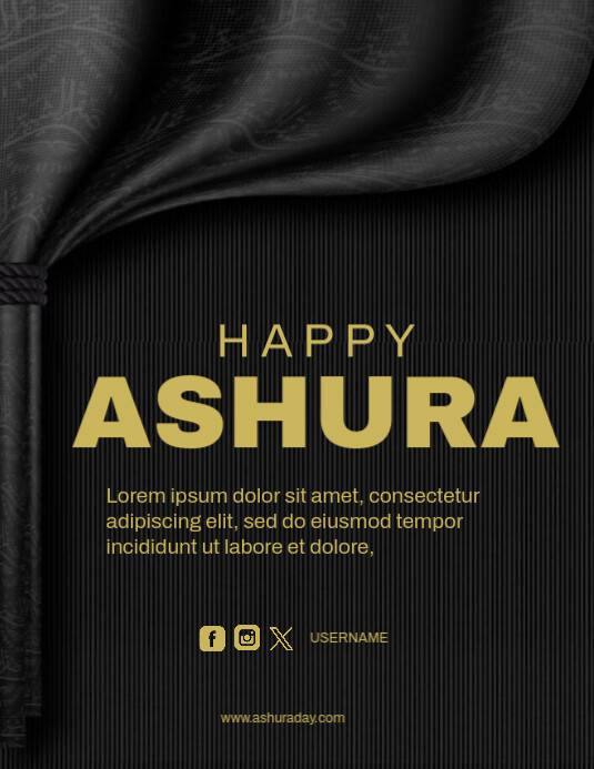 Maximalist Ashura Poster Flyer (us Letter) Pamflet (VSA Brief) template