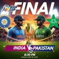 Maximalist  Asia Cup Final India Vs Pakistan Instagram Post template