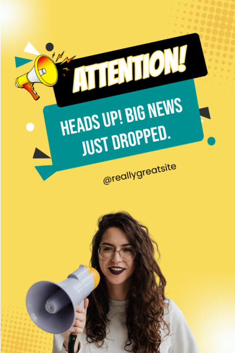 Maximalist Attention Poster template