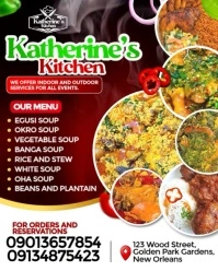 Maximalist Authentic Nigerian Cuisine And Catering Template  Instagram Portrait