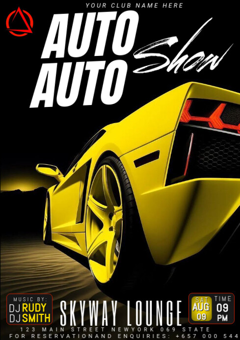 Maximalist Auto Show A4 template