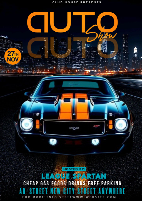 Maximalist Auto Show A4 template