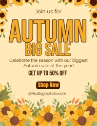 Maximalist Autumn Big Sale Flyer (us Letter) Volante (Carta US) template