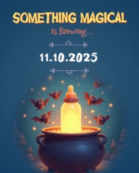 Maximalist Baby Shower Invite Invitation Announcement Card Save The Date Flyer Facebook Social Hallo Instagram Portrait template