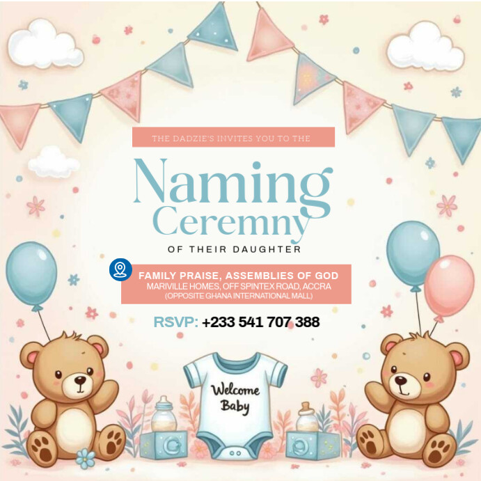 Maximalist Baby Shower Template Instagram Post