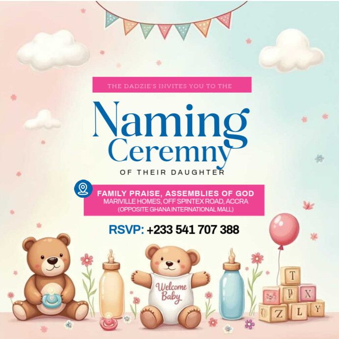 Maximalist Baby Shower Template Instagram Post