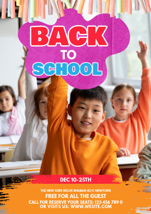 Maximalist Back 2 School A3 template