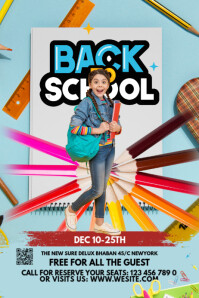 Maximalist Back 2 School Banner 4' × 6' template