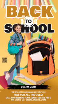 Maximalist Back 2 School Facebook Story template