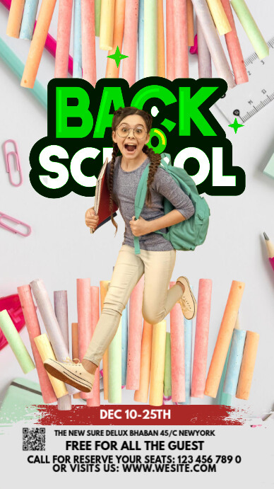 Maximalist Back 2 School Instagram Story template