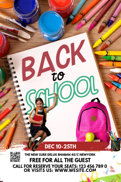 Maximalist Back 2 School  Pinterest Graphic template