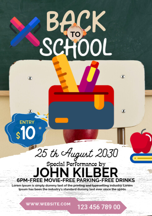 Maximalist Back To School A1 template