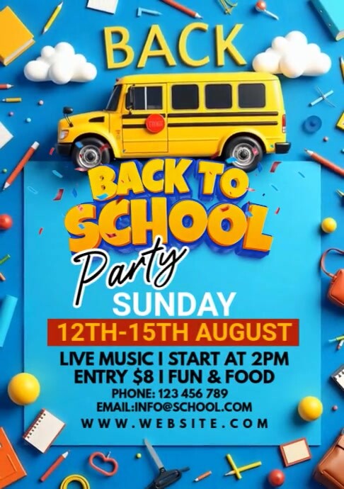 Maximalist Back To School A1 template
