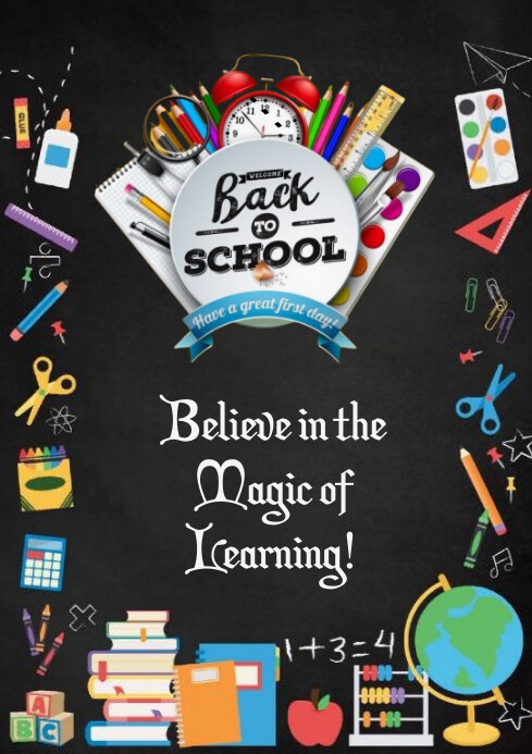 Maximalist Back To School A4 template