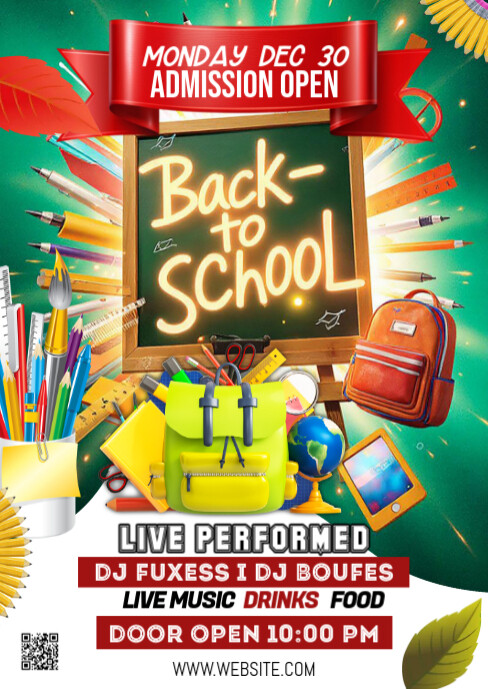 Maximalist Back To School A6 template