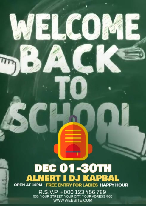 Maximalist Back To School A6 template