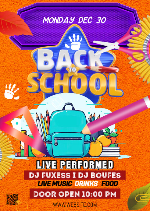 Maximalist Back To School A6 template