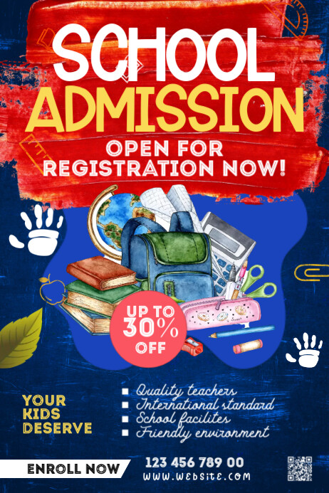 Maximalist Back To School  Banner 4' × 6' template