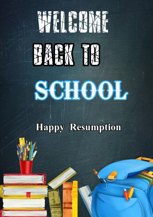 Maximalist Back To School Design Poster  A4 template