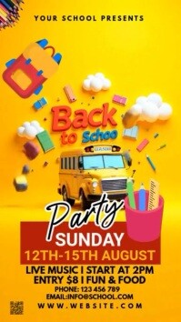 Maximalist Back To School Facebook Story template