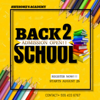 Maximalist Back To School Flyer  Instagram Post template