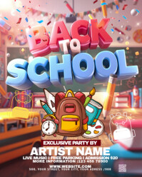 Maximalist Back To School Instagram Portrait template