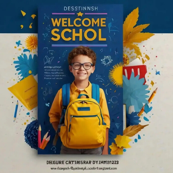 Maximalist Back To School Instagram Post template