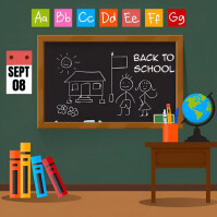 Maximalist Back To School Instagram Post template