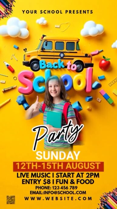 Maximalist Back To School Instagram Story template