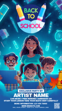 Maximalist Back To School Instagram Story template
