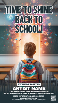Maximalist Back To School Instagram Story Instagram-Story template