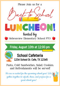 Maximalist Back To School Luncheon A4 template
