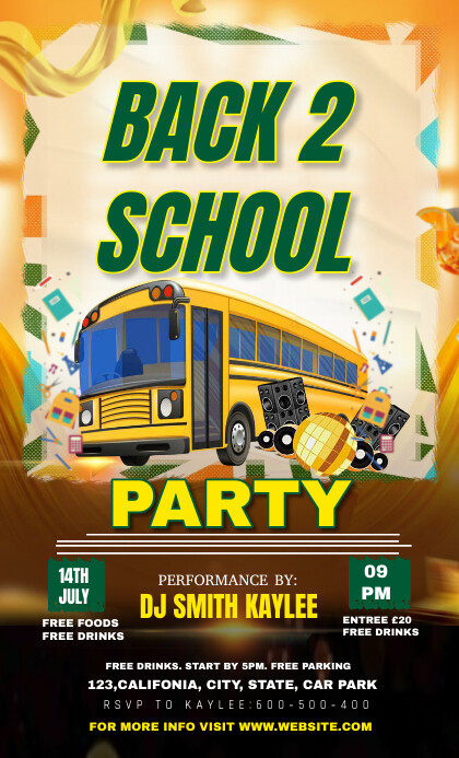 Maximalist Back To School Party Template Desi VSA Wetlik