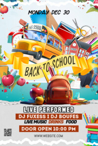 Maximalist Back To School Pinterest Graphic template