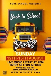 Maximalist Back To School Pinterest Graphic template