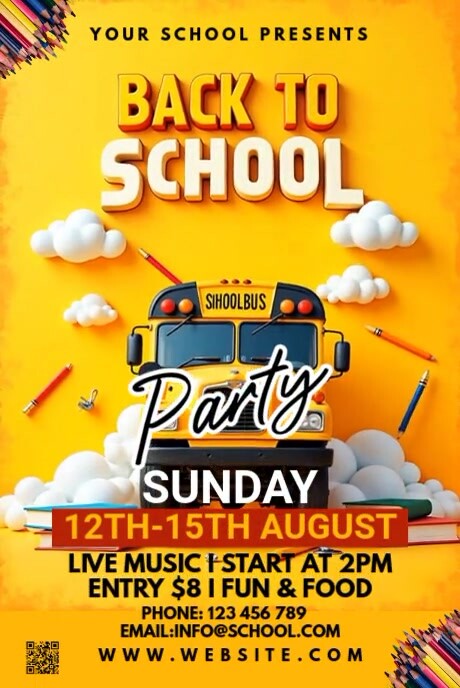 Maximalist Back To School Pinterest Graphic Ihluzo le-Pinterest template