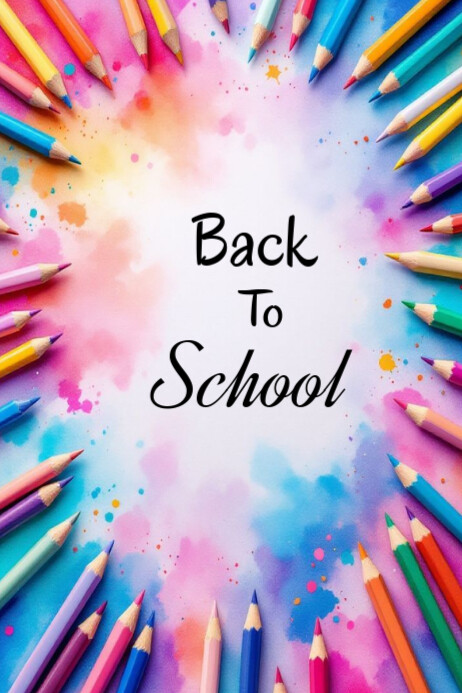Maximalist Back To School  Poster 海报 template