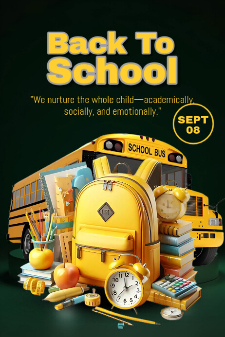 Maximalist Back To School Poster Template | PosterMyWall