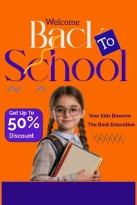 Maximalist Back To School Poster template