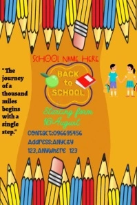 Maximalist Back To School Poster Template  Poster โปสเตอร์