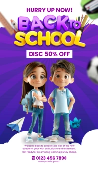 Maximalist Back To School Promo Instagram Sto template