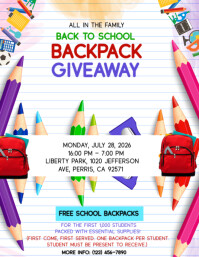 Maximalist Backpack Giveaway Flyer (us Letter) template