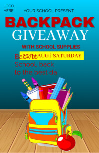 Maximalist Backpack School Bag Tabloid template