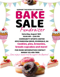 Maximalist Bake Sale Fundraiser Flyer (us Letter) template