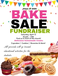 Maximalist Bake Sale Fundraiser Flyer (us Letter) template