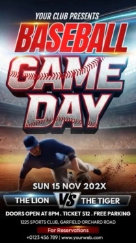 Maximalist Baseball Event Instagram Story template